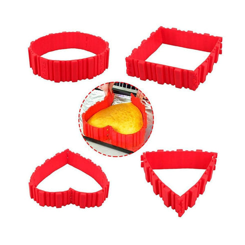 AussieSuperStore Homeware Supplies Non-Stick Flexible Silicone Bottomless Baking Cake Tin Tray Bake Snakes x 4 NonStick Flexible Silicone Bottomless Baking Cake Tin Tray Bake Snakes CBBAKESNAKE